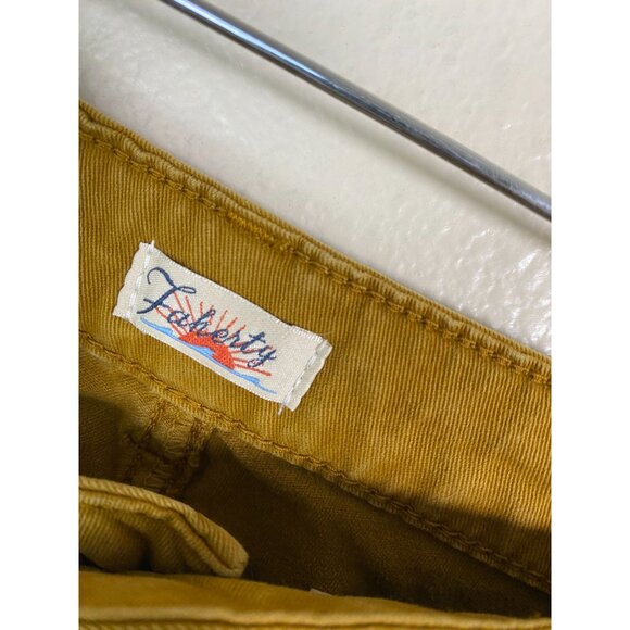 Faherty Womens Mustard Twill Joggers Pants Size 26 Casual Classic 26" Preppy - Picture 3 of 16